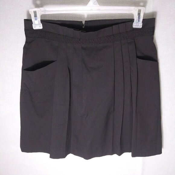 Gap Dresses & Skirts - Gap Size 6 Black Skirt Pleated With Front Pockets Lined Zippered Back